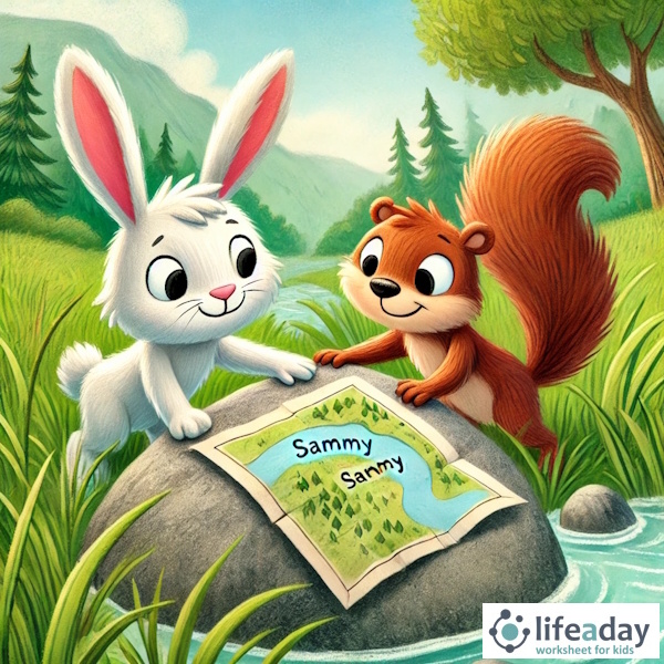การ์ตูนสำหรับเด็ก ในรูปแบบ นิทานการ์ตูนสองภาษา เรื่อง The Adventure of Benny the Bunny หน้า 6